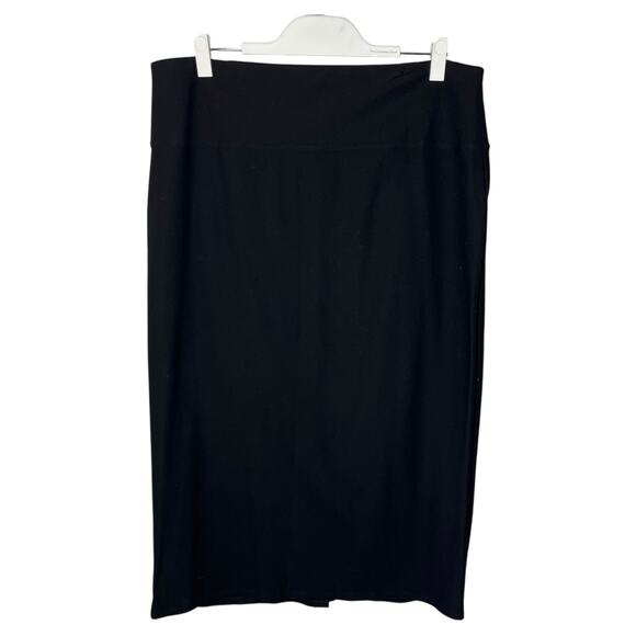 Eileen Fisher Women's Skirt Size XL Black Washable Stretch Crepe Slim Fit - Picture 2 of 7